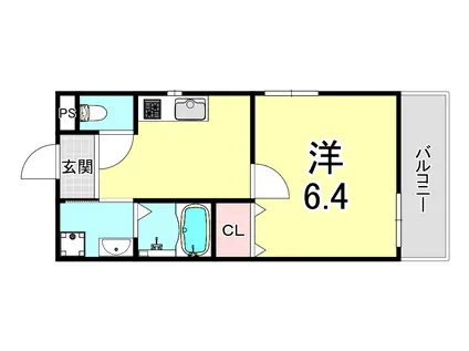 ベルメール東垂水(1K/1階)の間取り写真