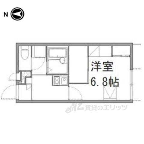 レオパレス嵯峨野(1K/1階)の間取り写真