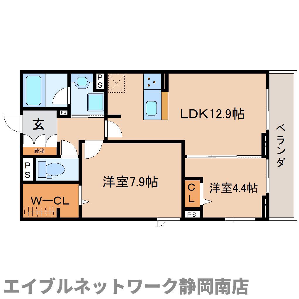 EAGRET ROBIN II(2LDK/2階)の間取り写真