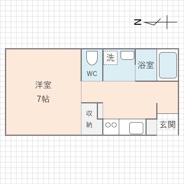 メゾン横町(1K/1階)の間取り写真