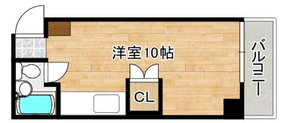 FORウエスト宇品(ワンルーム/1階)の間取り写真