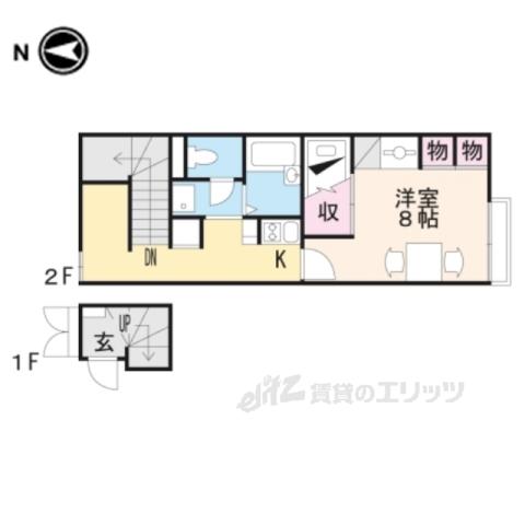 レオパレスワゲン エド(1K/2階)の間取り写真