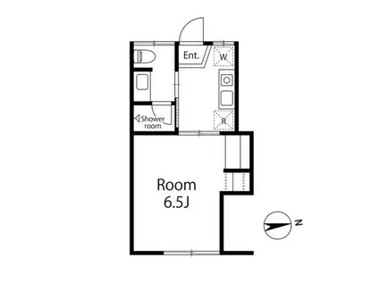 東海ヒルズ(1K/1階)の間取り写真
