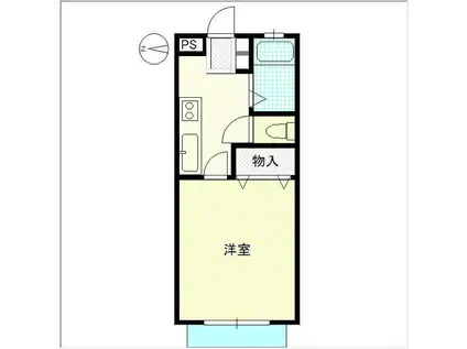 アビタシオン・T(1K/2階)の間取り写真