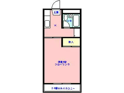 コアクレスト幕張(1K/3階)の間取り写真