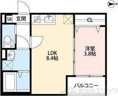 プルミエール瑞光(1LDK/1階)の間取り写真