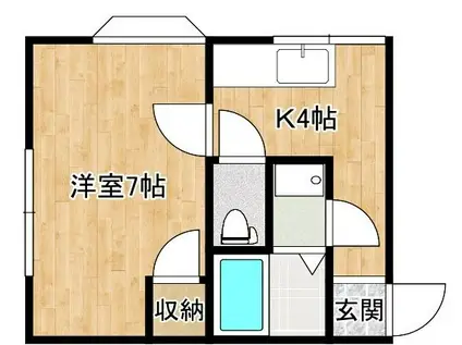 あざれあはいむ(1K/1階)の間取り写真