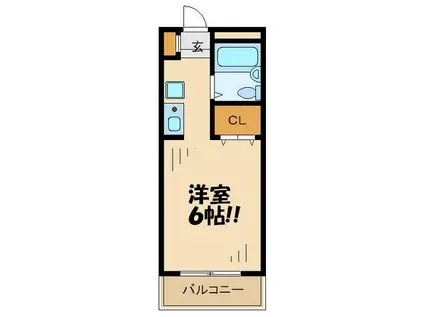 エスポワール百草園10715456(1K/3階)の間取り写真