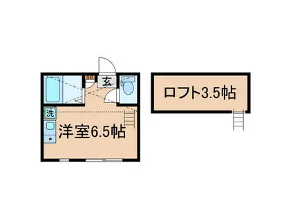 シャムロック井土ヶ谷(ワンルーム/2階)の間取り写真