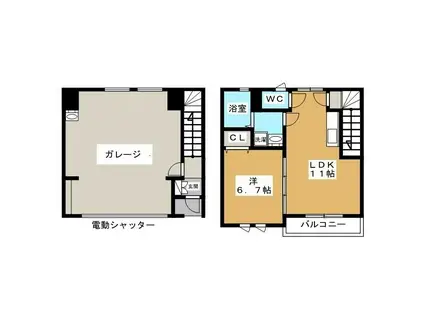 AMAPOLA I(1LDK/1階)の間取り写真