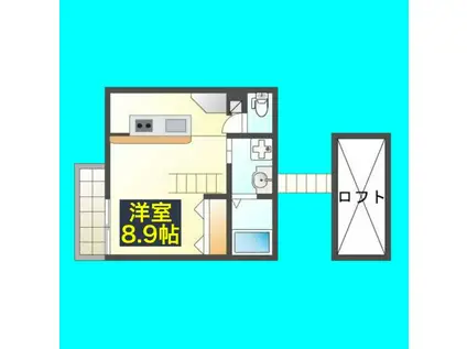 FAIRY烏森(1K/1階)の間取り写真