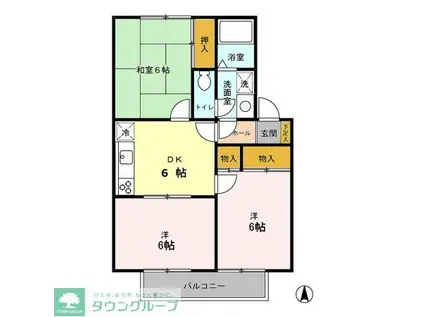 LA・ルミエール(3DK/2階)の間取り写真