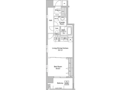 コンフォリア神田神保町(1LDK/12階)の間取り写真