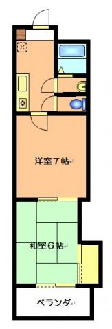 ベルシャトー加登(2K/3階)の間取り写真
