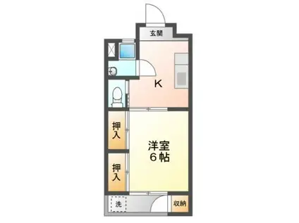 土岐ステーションビル(1K/5階)の間取り写真