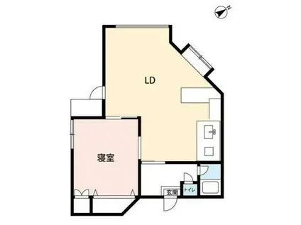 クレストヴューテラス(1LDK/1階)の間取り写真