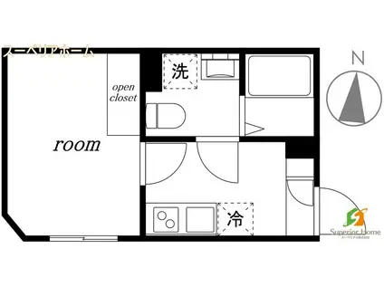 ゾネ御茶ノ水(1K/2階)の間取り写真