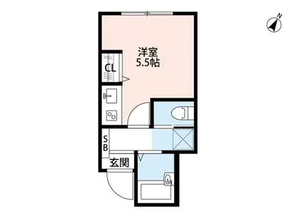 ユーフォリア富士見台(ワンルーム/1階)の間取り写真