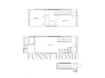 ソルナクレイシア都立大学(2DK/2階)の間取り写真