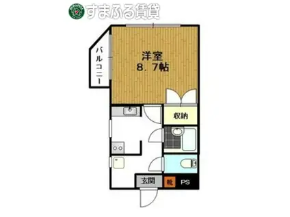 サンフォレストII(1K/1階)の間取り写真