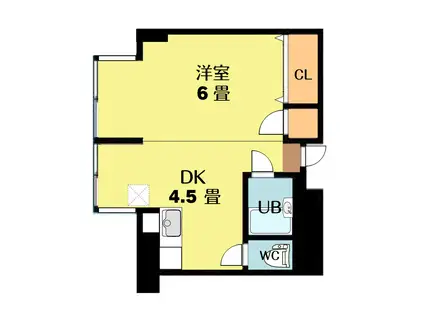 第5銅谷ビル(1DK/7階)の間取り写真