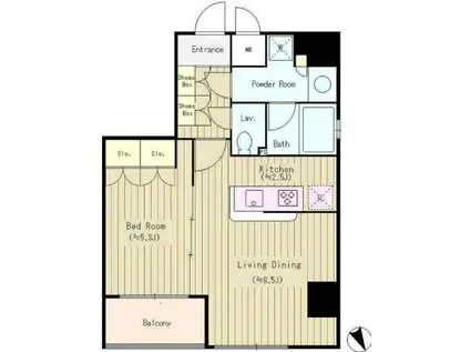 LIAISON銀座一丁目 LIAISON銀座一丁目(1LDK/7階)の間取り写真