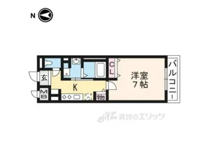 レジデンス プリムローズ(1K/2階)の間取り写真