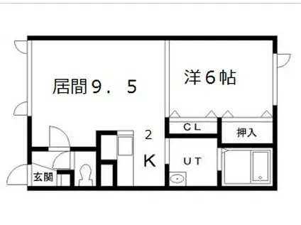 カステルム(1LDK/1階)の間取り写真