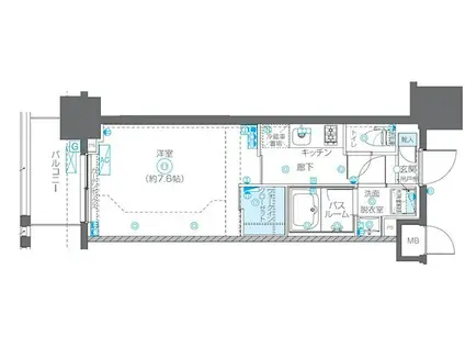 ZOOM秋葉原イースト(1K/4階)の間取り写真