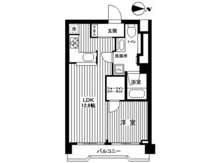 ライオンズマンション三宿(1LDK/5階)の間取り写真