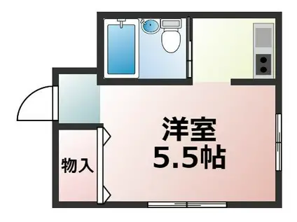 SRコーポ(ワンルーム/3階)の間取り写真