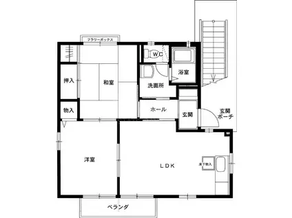 フルール弥生A館(2LDK/1階)の間取り写真
