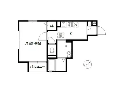 コンフォート・サチ(1K/1階)の間取り写真
