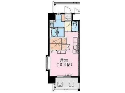 クロスワイズ神宮外苑イースト(ワンルーム/4階)の間取り写真