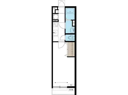 リブリ・KNウイング(1K/2階)の間取り写真