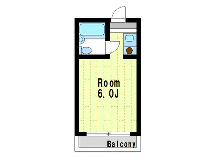 パールシティ中野(ワンルーム/2階)の間取り写真