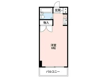 ブランニュー本厚木(ワンルーム/1階)の間取り写真