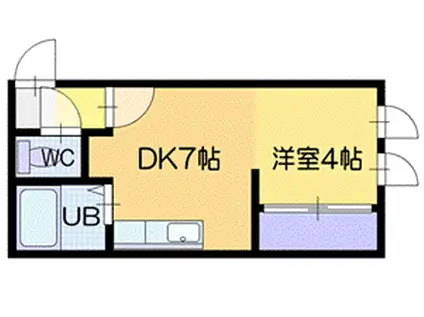 マイプレイス南郷(1DK/3階)の間取り写真