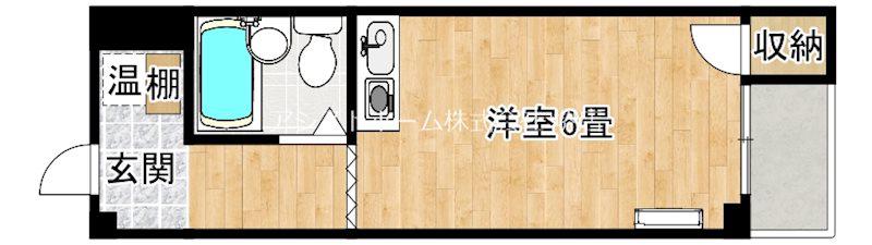 宿院ピア1(ワンルーム/2階)の間取り写真
