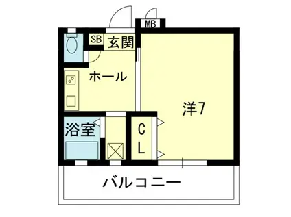 フラワーコート池田(1K/3階)の間取り写真