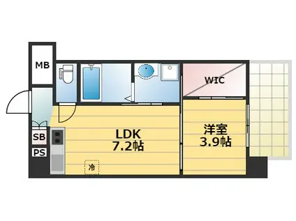 LAULEA姫島(1LDK/7階)の間取り写真