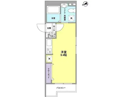 シルバラードトスカン(ワンルーム/3階)の間取り写真