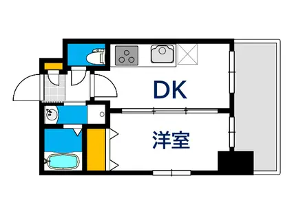 ORIENT BLD NO123(1DK/14階)の間取り写真