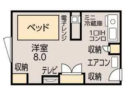 ARAMACHI STUDENT COURT(ワンルーム/3階)の間取り写真