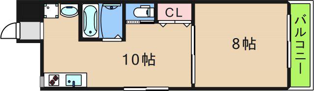 坂本マンション(1LDK/1階)の間取り写真
