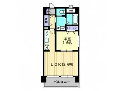ドマーニ葛島(1LDK/3階)の間取り写真