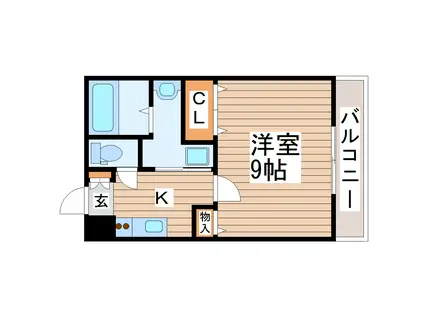 スカイテラス丸昌2号館(1K/3階)の間取り写真