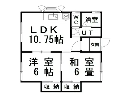 原マンション(2LDK/3階)の間取り写真