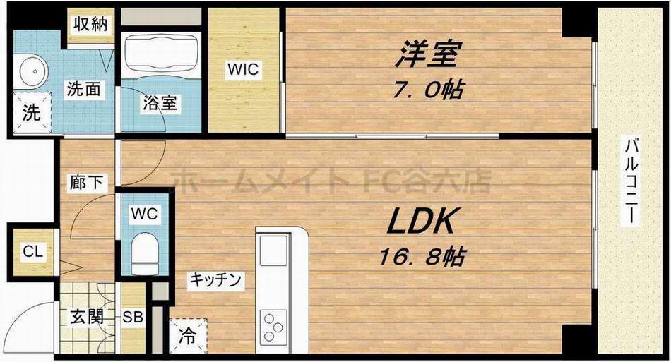 BRAVI南堀江(1LDK/12階)の間取り写真