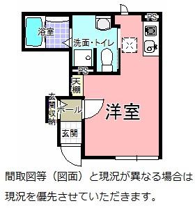 UNLYS赤塚(ワンルーム/1階)の間取り写真